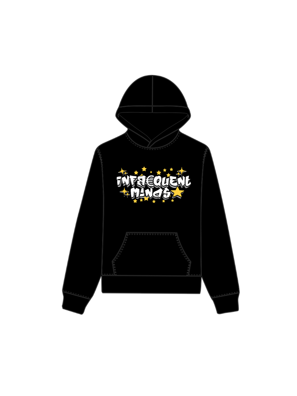 Black InFr€Quent M!NDS Hoodie Vol. 1
