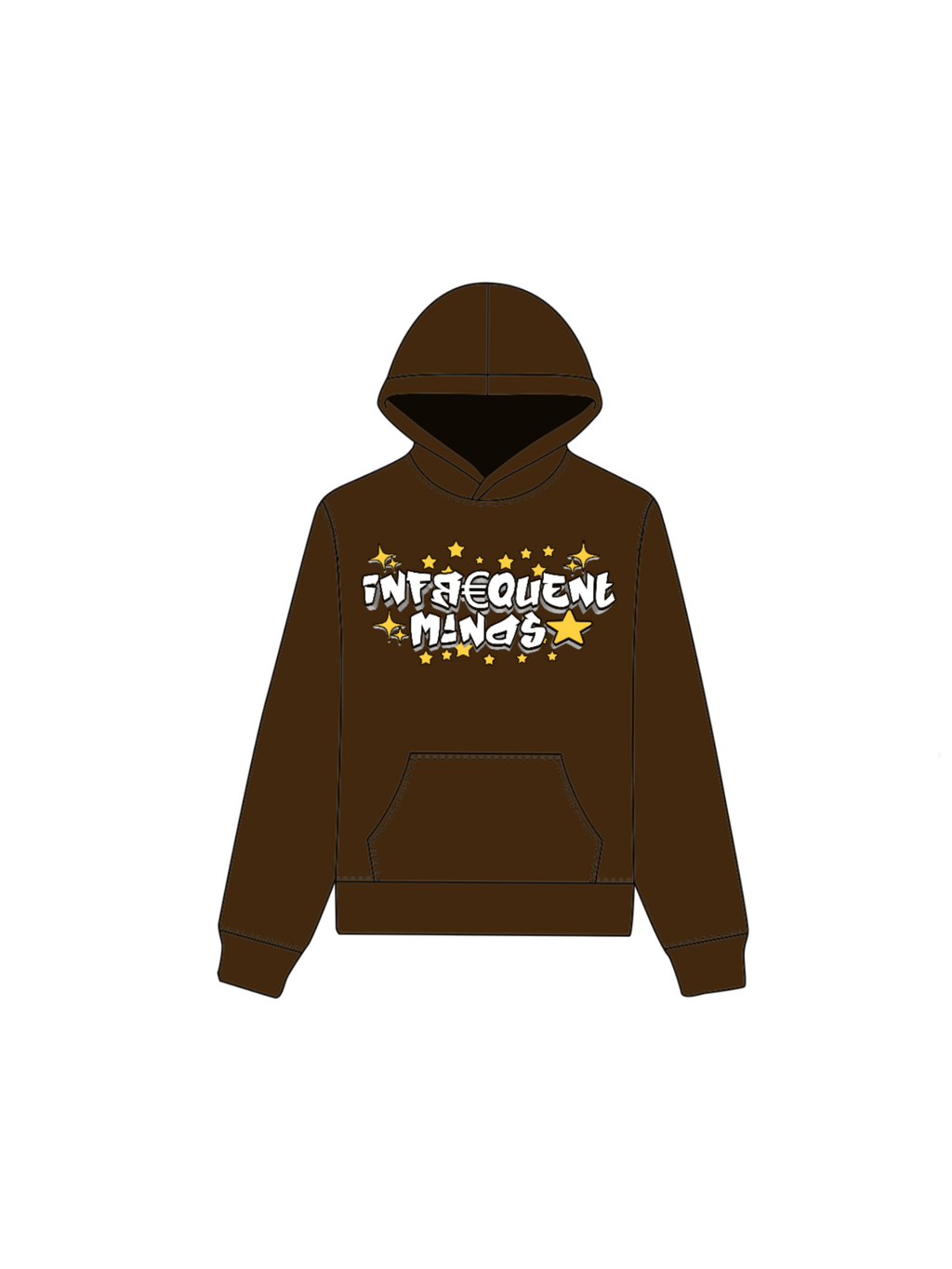Brown InFr€Quent M!NDS Hoodie Vol. 1